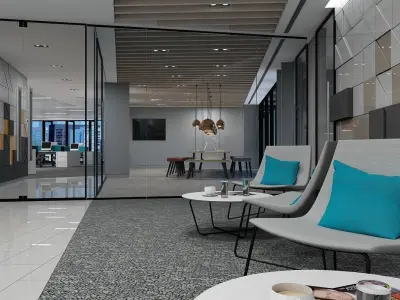 Full Office Interior 26 3D model