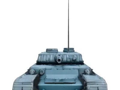 Realistic Tank 3D Model Low-poly 3D model