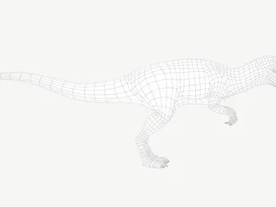 Baryonyx dinosaur Low-poly 3D model