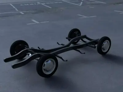 Mercedes Benz 190SL Chassis 3D model