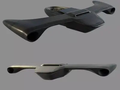 Sci-fi Airplane  3D model