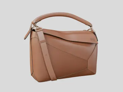 LOEWE Small Puzzle Edge bag Tan 3D model