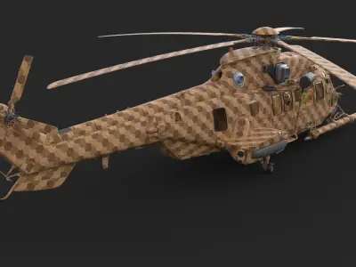 Eurocopter EC 725 Toy Wood 3D model