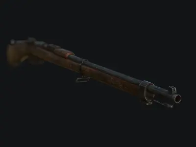Mauser 98k Low-poly 3D model
