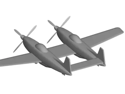 North American F-82 Twin Mustang 3D model