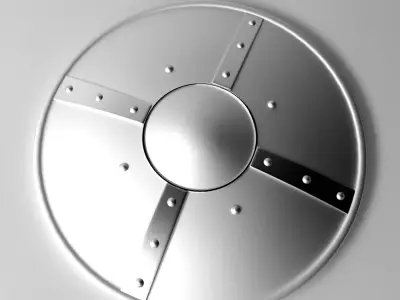 Medieval Buckler Shield 3D model