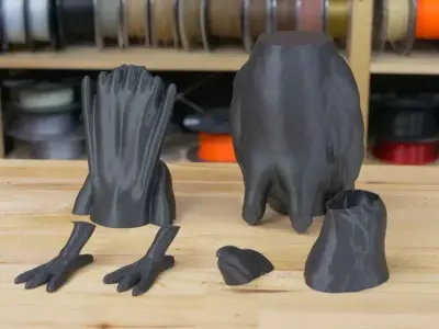 Evil Raven Crow STL with LED Eyes Free 3D print model