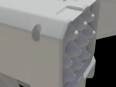 Futuristic warfare robot Low-poly 3D model