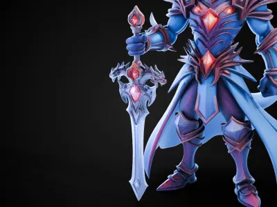 Stylized Sword - Dragonsoul Edge Emberfang - Game Ready 3D model