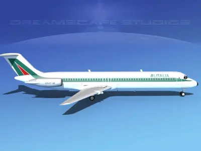 Douglas DC-9-50 Alitalia 3D model