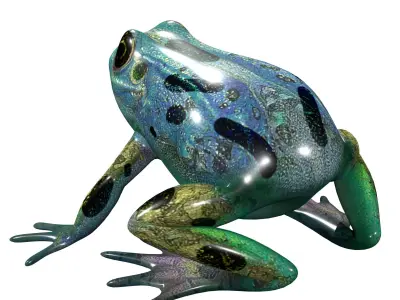 Poison Dart Frog Rig Low-poly 3D model