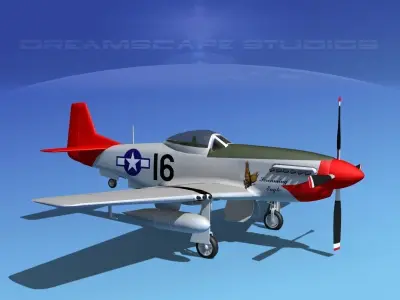 P-51D Mustang Eagleton 3D model