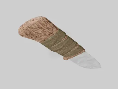 Stylized Knife Weapon PBR low-poly game ready Free low-poly 3D model