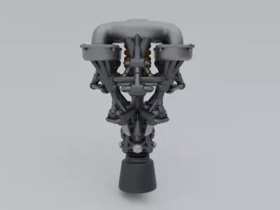 Scifi Electron Propulsion Engine Concept 3D model