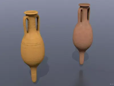 Dressel 7-11 type Amphora Low-poly 3D model
