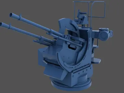 Breda 20-65 twin - Personal license - 1-72 scale 3D print model