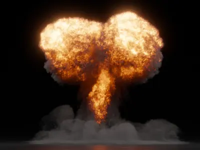 Big Nuclear Explosion 3D Model 3D model