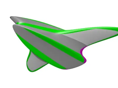 Spaceship flying object Low-poly 3D model