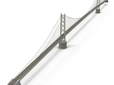 Akashi Kaiky Bridge 3D model
