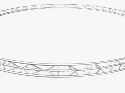 Circle Triangular Truss Full diameter 800cm 3D model