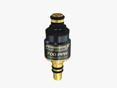 Billet Atomizer3 Fuel Injector - 700 PPH Low-poly 3D model