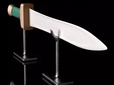 Roman Gladius Sword Low Poly Game Ready Weapon FBX OBJ MAX Low-poly 3D model