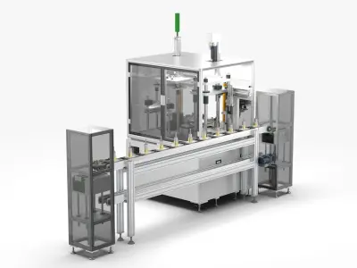 Automatic Valve Body Inlet Port Press Fitting Equipment 3D model