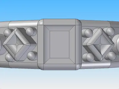 Medieval Ring with different shapes Free 3D print model