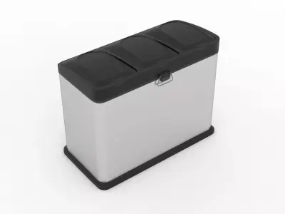 Dustbin Low-poly 3D model get