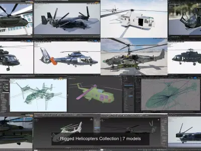 Rigged Helicopters Collection 