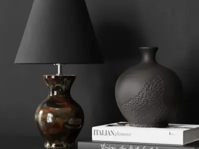  Eno Ceramic Phystian Galaxy Shade Lamp Model, Brown 