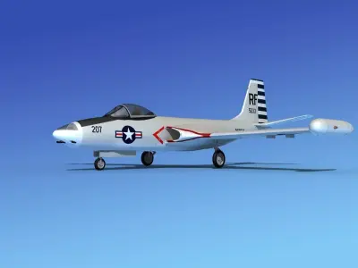 McDonnell F2H4 Banshee V09 3D model