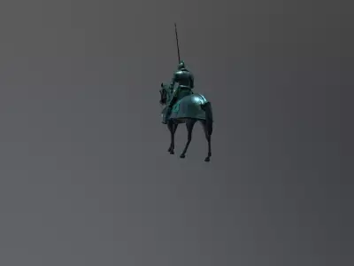 Armored War Mount Set Low-poly 3D model