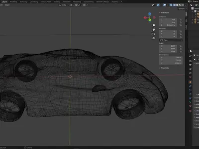 Low Poly Super Car 2 Free low-poly 3D model