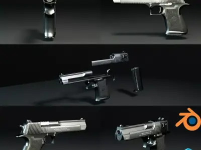 Desert Eagle 3D  Low-poly 3D model