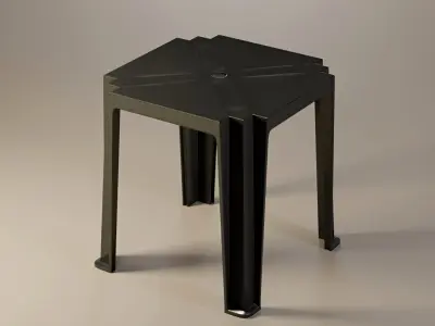 Plastic Table  Low-poly 3D model