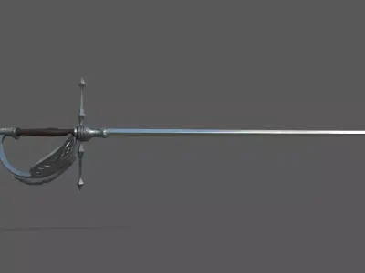 Epee 2 sword Low-poly 3D model