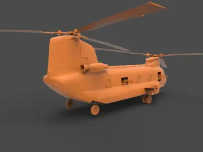 CH-47 chinook helicopter - chinook helicopter 3D print model