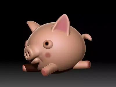 Cartoon Pig  3D model