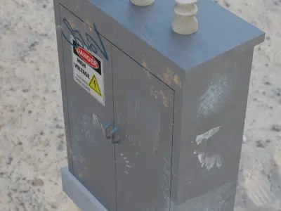 Electrical Control Box Free low-poly 3D model