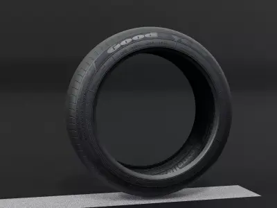 Good Year Lowpoly Tire 02 Low-poly 3D model