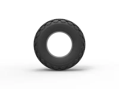 Offroad tire 28 Scale 1 to 25 3D print model