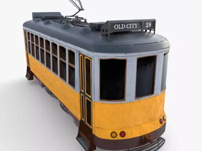 Historic tram V7 3D model