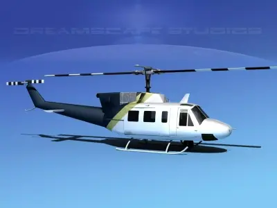 Bell 212 V28 Unmarked 3D model