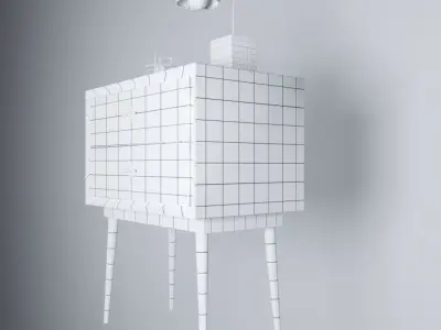 Bedside table Free low-poly 3D model buy