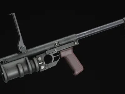 PBR Russian RGM-40 Kastet and GP-25 Grenades Low-poly 3D model