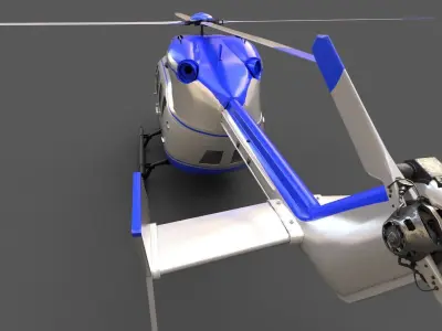 EC145 Helicopter Low-poly 3D model