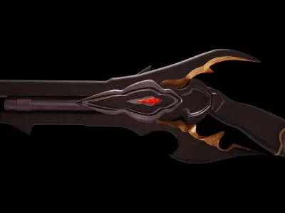 AION GUNS - Concept Art in 3D Low-poly 3D model
