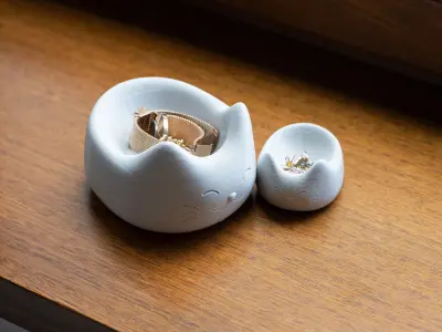 Cute cat bowl 1-year commercial licence 3D print model