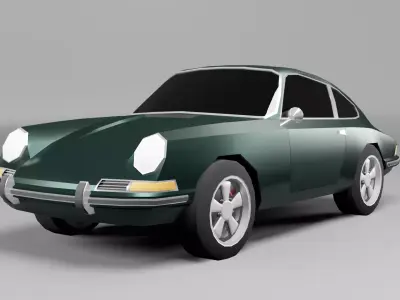 Porsche 911 1969 low poly Free low-poly 3D model